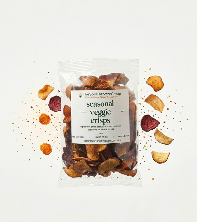 Seasonal Veggie Crisps — handmade beetroot and sweet potato crisps